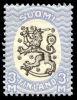 Finland 1926 - Coat of arms lion type m17, 3mk blue/black, wm X, A perf.