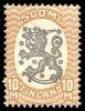 Suomi 1927 - Saarisen malli m17, 10mk rusk/musta, hakaristi W1, hammaste A Suomi 1927 - Saarisen malli m17, 10mk rusk/musta, hakaristi W1, hammaste A
