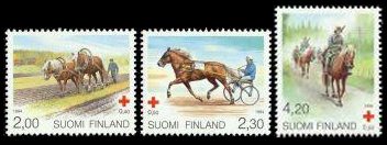 Finland 1994 - Red Cross 1994 - Horses Blocks of four FDC