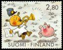 Finland 1994 - Dog Hill Kids in the Post Office 3/4 - Blowing posthorn