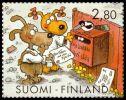 Finland 1994 - Dog Hill Kids in the Post Office 4/4 - Putting letters in mailbox