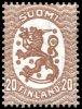Suomi 1929 - Saarisen malli m17, 20p ruskea, postitorvi W1, hammaste B Suomi 1929 - Saarisen malli m17, 20p ruskea, postitorvi W1, hammaste B