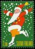 Finland 1995 - Christmas stamp 1995 1/2 - 2,00 mk Santa on skates