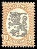 Suomi 1927 - Saarisen malli m17, 10mk ruskea/musta, postitorvi W1, hammaste B