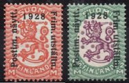 Finland 1928 - Philatelic Exhibition Helsinki 1928 1 mk+1 1/2mk pair (W1)