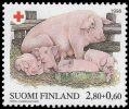 Suomi 1998 - Punainen Risti 1998 1/3 - 2,80+0.60 mk Kotieläimet: pahnue Suomi 1998 - Punainen Risti 1998 1/3 - 2,80+0.60 mk Kotieläimet: pahnue