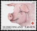 Suomi 1998 - Punainen Risti 1998 3/3 - 3,40+0.70 mk Kotieläimet: karju Suomi 1998 - Punainen Risti 1998 3/3 - 3,40+0.70 mk Kotieläimet: karju