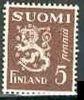 Suomi 1930 - Numerokuusilo 603-2-1944 Leijonamalli m30 5p ruskea