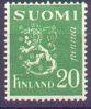 Suomi 1930 - Leijonamalli m30 20p kelt. vihreä Suomi 1930 - Leijonamalli m30 20p kelt. vihreä