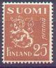 Suomi 1930 - Numerokuusilo 190-3-1930 Leijonamalli m30 25p ruskea