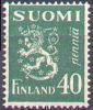 Finland 1930 - Coat of arms lion type m30 40p blue green