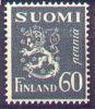 Suomi 1930 - Numerokuusilo 178-12-1929 Leijonamalli m30 60p tumman harmaa