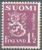 Suomi 1930 - Numerokuusilo 389-10-1939 Leijonamalli m30 1 1/2mk lila