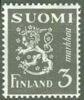 Suomi 1930 - Numerokuusilo 253-2-1933 Leijonamalli m30 3mk oliivinvihreä