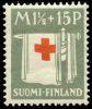 Suomi 1930 - Punainen Risti 1930 2/3 - 1 1/2mk+15p lippu, oliivi