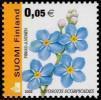 Finland 2002 - Myosotis scorpioides - Four flowers perforation 14