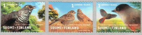 Suomi 2003 - Lintuja (3-rivilö) sarja leimattuna Suomi 2003 - Lintuja (3-rivilö) sarja leimattuna