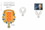 Suomi 1997 - Presidentti Martti Ahtisaari 60 vuotta FDC nimikirjoituksella Suomi 1997 - Presidentti Martti Ahtisaari 60 vuotta FDC nimikirjoituksella