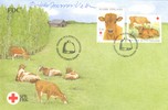 Suomi 2000 - Punainen Risti 2000 - Nautakarja (2) FDC nimikirjoituksella Suomi 2000 - Punainen Risti 2000 - Nautakarja (2) FDC nimikirjoituksella