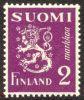 Suomi 1932 - Numerokuusilo 273-4-1934 Leijonamalli m30 2mk lila