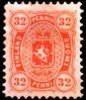 Finland 1875 - Coat of Arms type 1875/1882 - 32p carmin red, A-perf. (Senate printing)