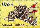 Suomi 2007 - Joulupostimerkki 2007 1/2 - 0,55 Piparihiiri Suomi 2007 - Joulupostimerkki 2007 1/2 - 0,55 Piparihiiri