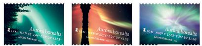 Finland 2009 - Northern Lights aurora borealis (Strip of 3)