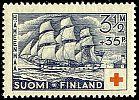 Finland 1937 - Red Cross 1937 - 3 1/2mk + 35p Hameenmaa-class sail frigate Styrbjorn sheet (100)