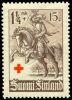 Suomi 1940 - Punainen Risti 1940 2/4 - 1 1/4mk+15p Ratsumies Suomi 1940 - Punainen Risti 1940 2/4 - 1 1/4mk+15p Ratsumies
