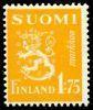 Suomi 1940 - Numerokuusilo 404-6-1940 Leijonamalli m30 1,75mk keltainen