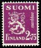 Suomi 1940 - Numerokuusilo 412-11-1940 Leijonamalli m30 2,75mk lila