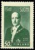 Suomi 1941 - Presidentti Risto Ryti 1/6 50 p, W1, 25mm väli Suomi 1941 - Presidentti Risto Ryti 1/6 50 p, W1, 25mm väli