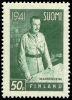 Suomi 1941 - Sotamarsalkka C. G. E. Mannerheim 1/6 50 p, W1, 19mm