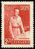 Finland 1941 - Field Marshal C. G. E. Mannerheim 3/6 2 mk, wm x (W1), 19mm