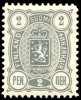 Suomi 1890 - Vaakunamalli 1889 - 2p harmaa, A-hammaste Suomi 1890 - Vaakunamalli 1889 - 2p harmaa, A-hammaste