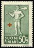 Suomi 1943 - Punainen Risti 1943 1/4 - 50p + 5p Maakuntavaakunat: Lappi