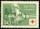 Suomi 1944 - Punainen Risti 1944 1/4 -50p + 25p Sairaalajuna