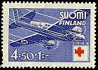 Suomi 1944 - Punainen Risti 1944 4/4 - 4,50mk + 1mk Ambulanssilentokone Suomi 1944 - Punainen Risti 1944 4/4 - 4,50mk + 1mk Ambulanssilentokone