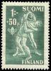 Finland 1945 - Athletes 1/5 - 1mk + 50p Wrestling