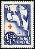 Suomi 1945 - Punainen Risti 1945 4/4 - 4,50mk + 1mk Suomen lippu Suomi 1945 - Punainen Risti 1945 4/4 - 4,50mk + 1mk Suomen lippu
