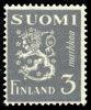 Suomi 1947 - Numerokuusilo 751-6-1947 Leijonamalli m30 3mk harmaa