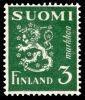 Suomi 1948 - Leijonamalli m30 3mk vihreä Suomi 1948 - Leijonamalli m30 3mk vihreä