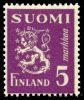 Suomi 1945 - Leijonamalli m30 5mk violetti Suomi 1945 - Leijonamalli m30 5mk violetti