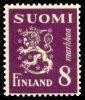 Suomi 1946 - Leijonamalli m30 8mk violetti Suomi 1946 - Leijonamalli m30 8mk violetti