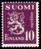 Suomi 1947 - Numerokuusilo 727-1-1947 Leijonamalli m30 10mk violetti