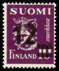 Suomi 1948 - Leijonamalli m30 12mk/10 mk violetti, lisäpainama Suomi 1948 - Leijonamalli m30 12mk/10 mk violetti, lisäpainama
