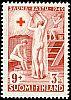 Finland 1949 - Red Cross 1949 2/4 - 9mk + 3mk Bathers in Sauna house