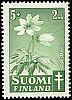 Finland 1949 - Anti tuberculosis 1949 1/3 - 5mk + 2mk Anemone nemorosa