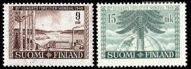 Suomi 1949 - Maailman III metsäkongressi FDC