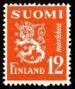 Finland 1950 - Coat of arms lion type m30 12mk red